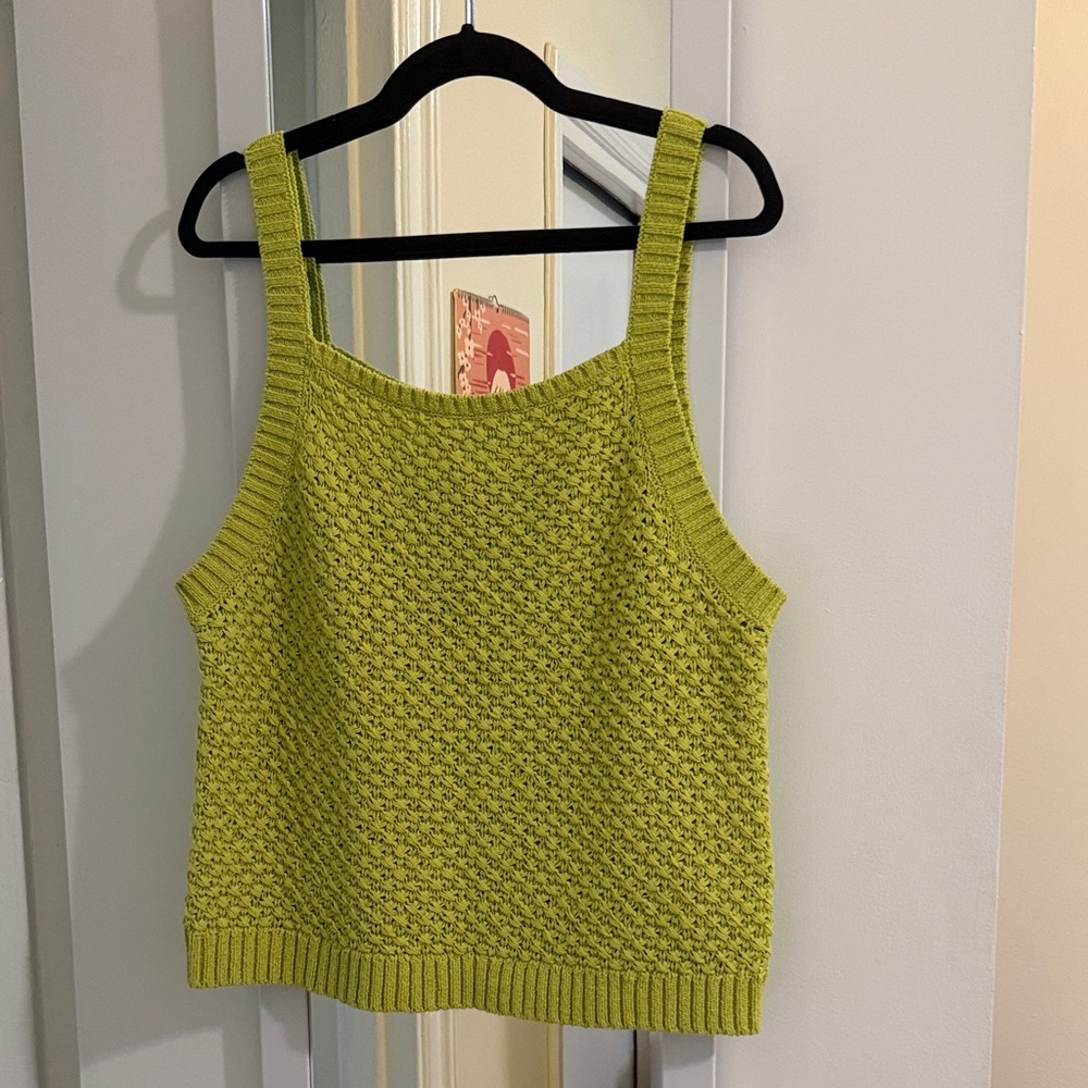 J. Crew Vibrant Green Knit Tank Top